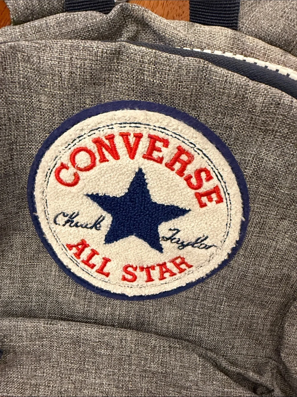 Converse Grey & Navy Men's Backpack with Red Trim